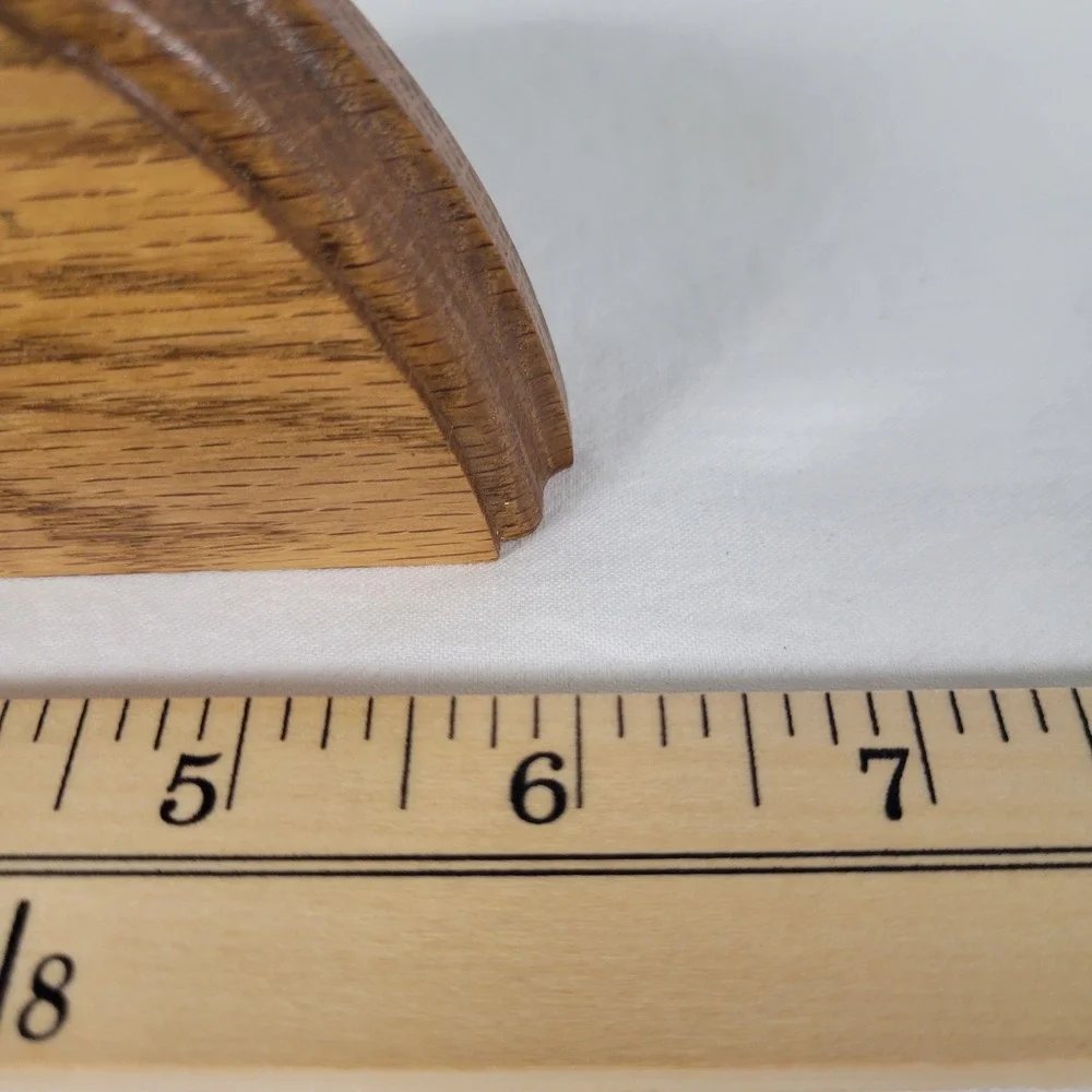 Vintage Oak Wood Wall Mount Stand Display‎ Holder Slot for Photo Frame